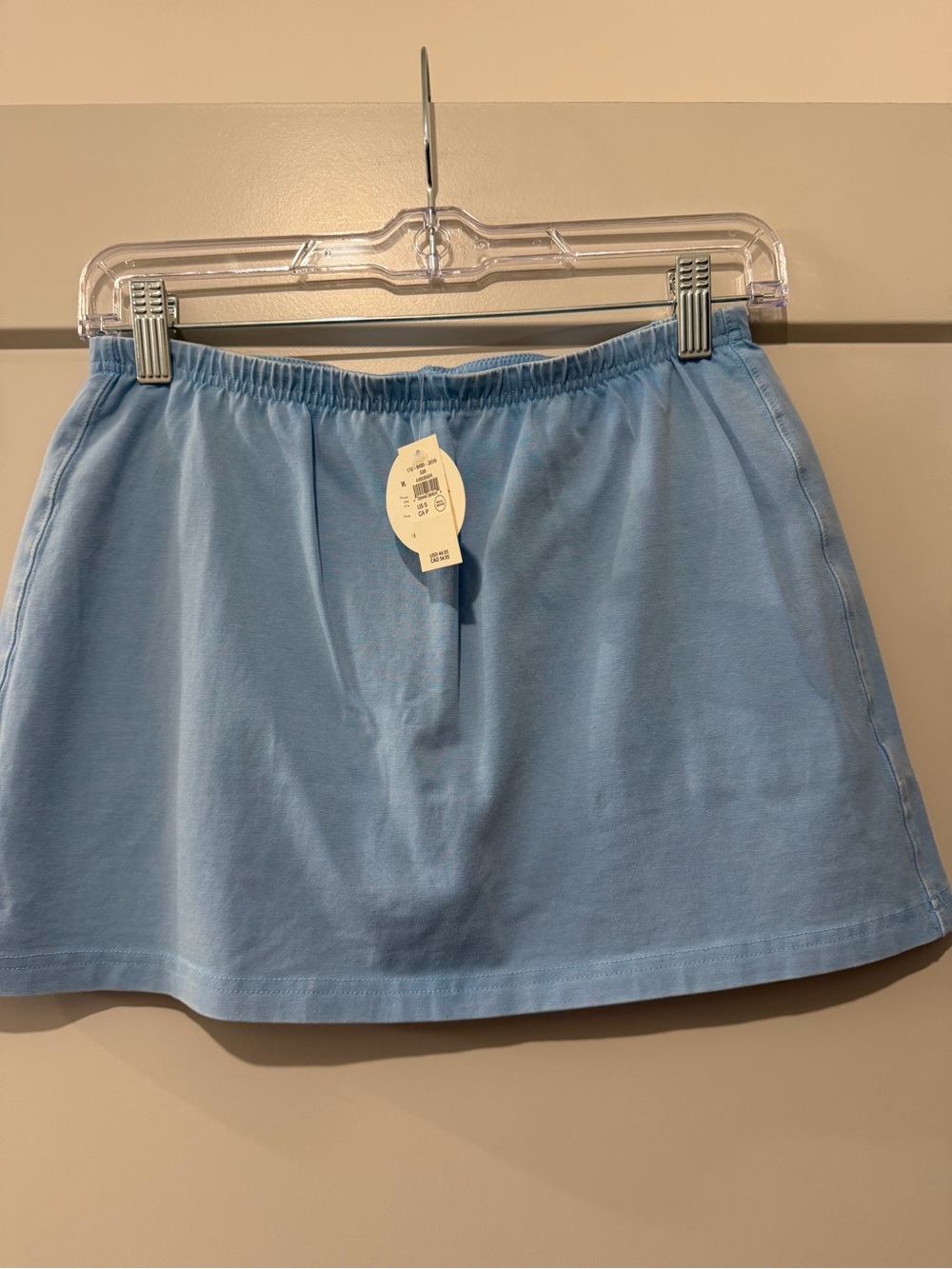 aerie Light Blue Elastic-Waist Mini Skort